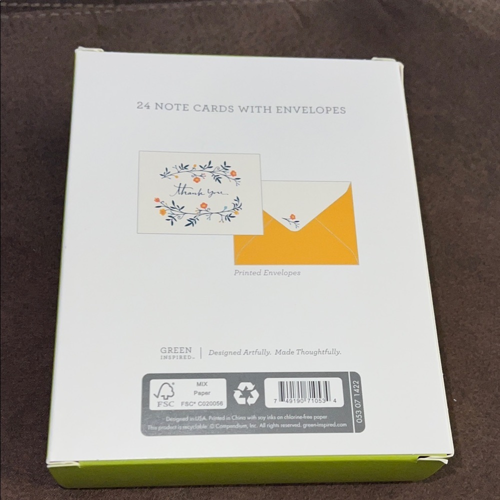 24 Pack Floral Thank You Notes - Picture 2 of 2